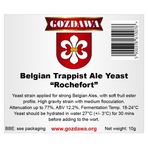 Drożdże górnej fermentacji Gozdawa Belgian Trappist Ale (Rochefort)